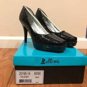 Black Bellini black snakeskin pump - Size 9